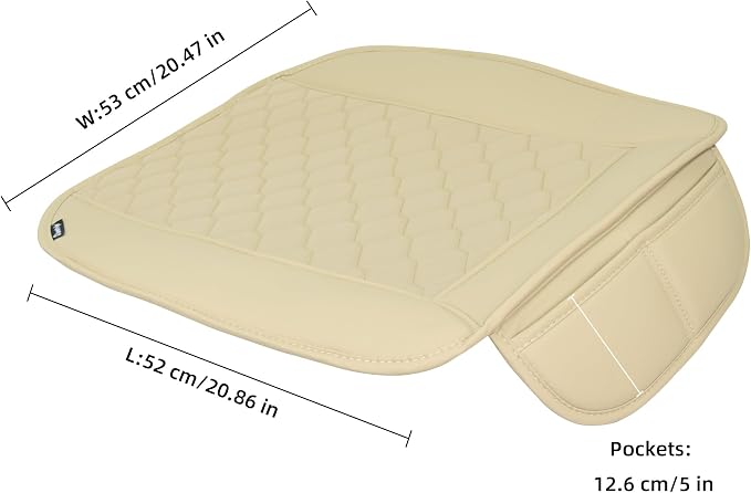 Faux Leather Car Seat Covers — Beige
