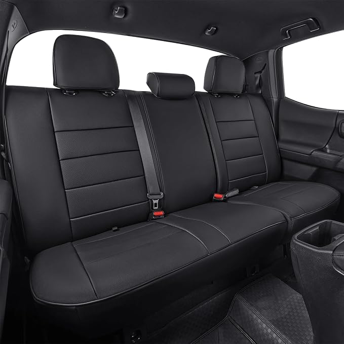 Faux Leather Seat Covers for Toyota Tacoma — Full Set — Black