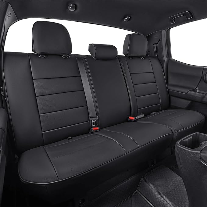 Faux Leather Seat Covers for Toyota Tacoma — Full Set — Black