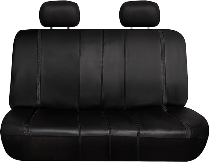 Universal Faux Leather Seat Covers — Full Set — Black