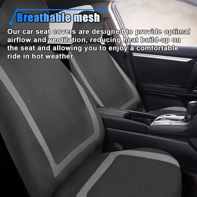 Universal Seat Covers — Front Seat — Black / Gray