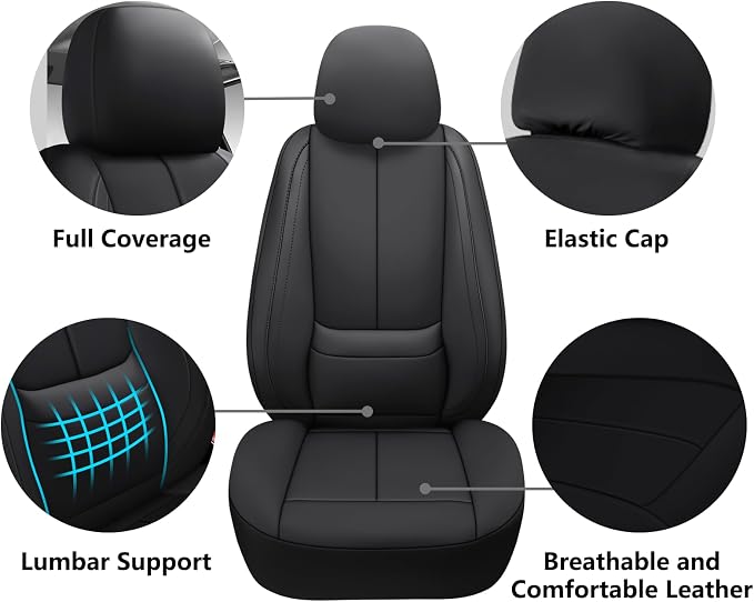 Car Seat Covers — Full Set — Black