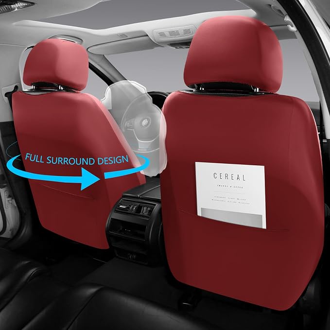 Universal Seat Covers — Front Seat — Red