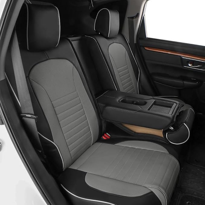 Faux Leather Seat Covers for Honda CR-V — Full Set — Black / Gray