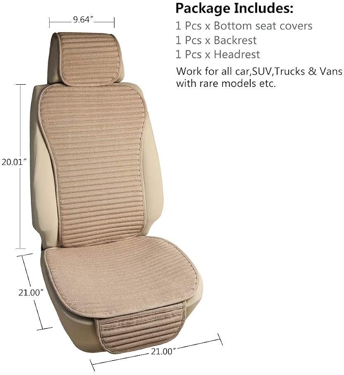 Universal Seat Covers — Front Seat — Beige