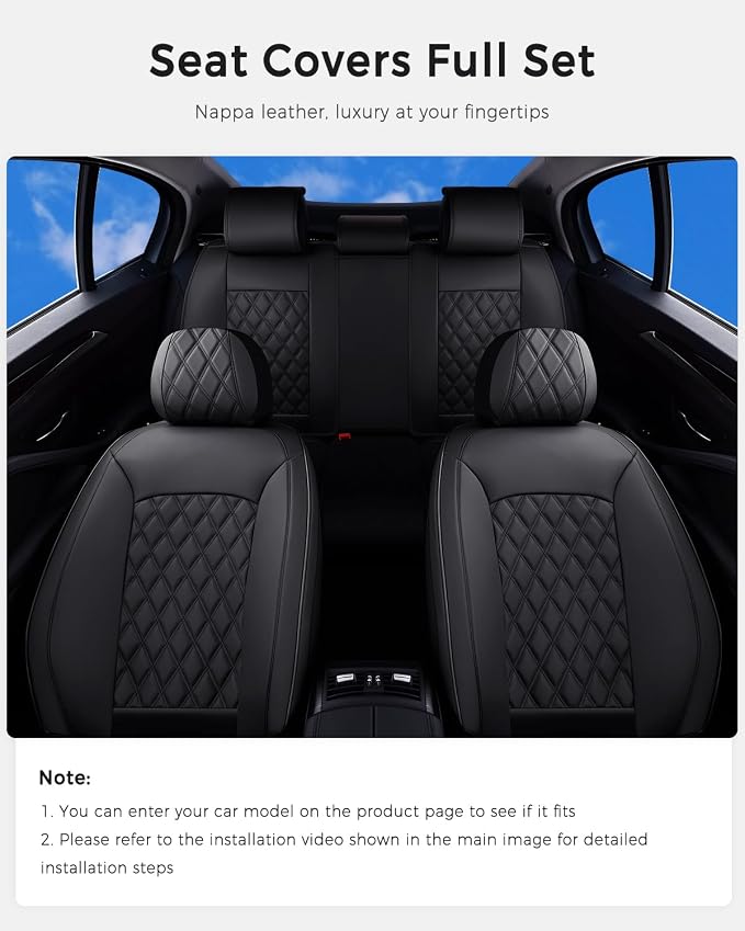 Universal Seat Covers — Full Set — Black