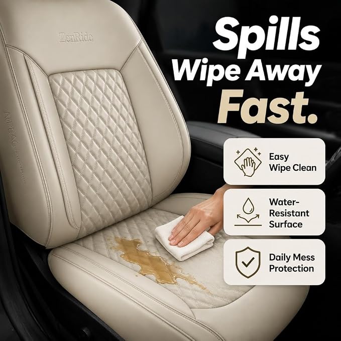 Universal Seat Covers — Front Seat — Beige