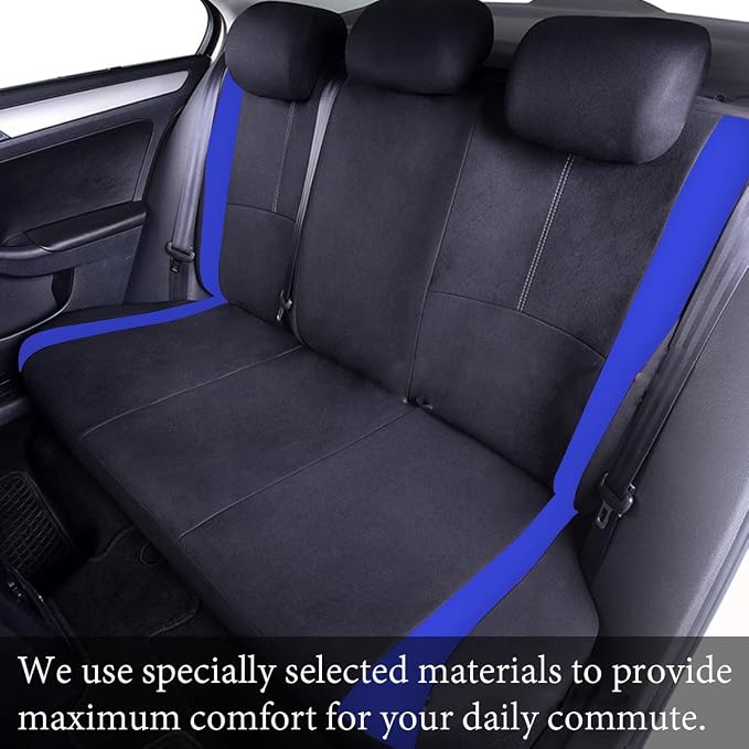 Fabric Car Seat Covers — Full Set — Blue