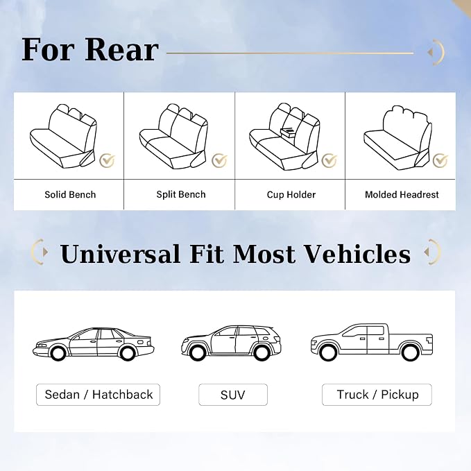 Universal Seat Covers — Beige