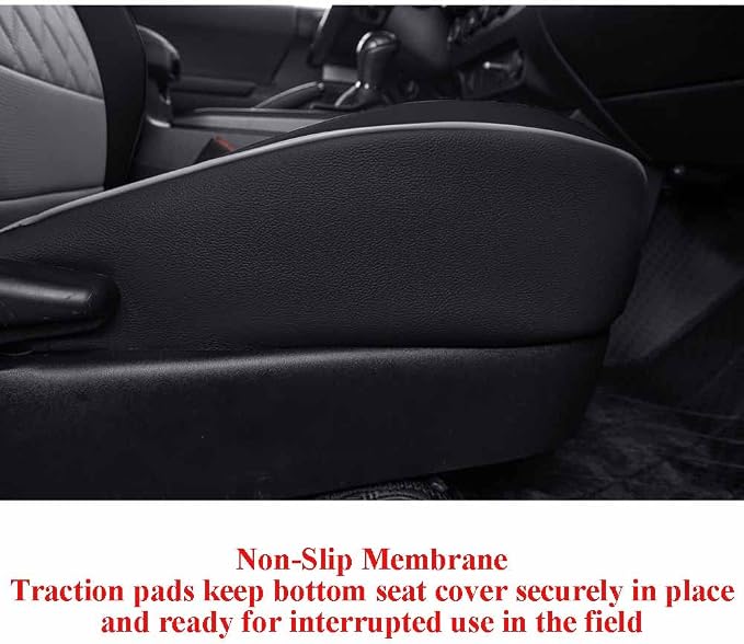 Faux Leather Seat Covers for Chevrolet Silverado — Full Set — Black / Gray