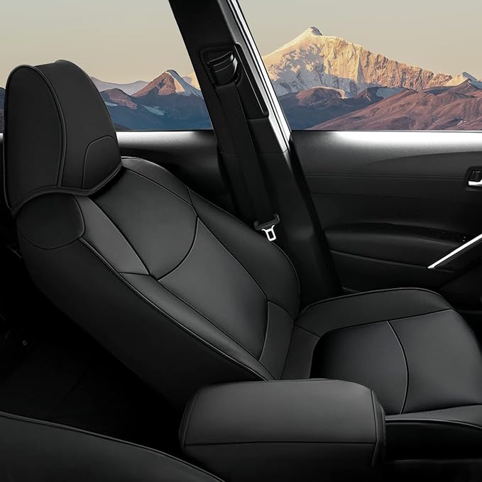 Faux Leather Seat Covers for Toyota Corolla — Full Set — Black