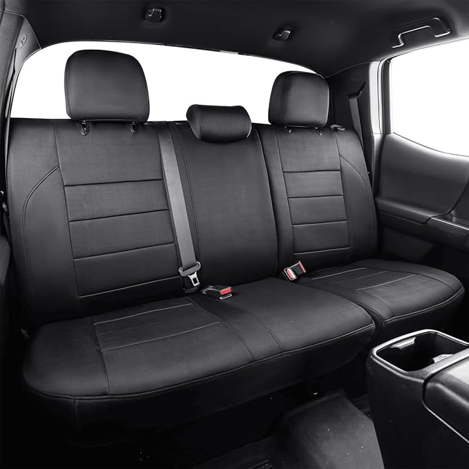 Neoprene Seat Covers for Toyota Tacoma — Rear Seat — Black