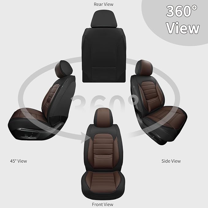 Universal Seat Covers — Front Seat — Black / Brown