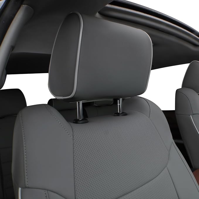 Faux Leather Seat Covers for Toyota Tacoma — Front Seat — Gray