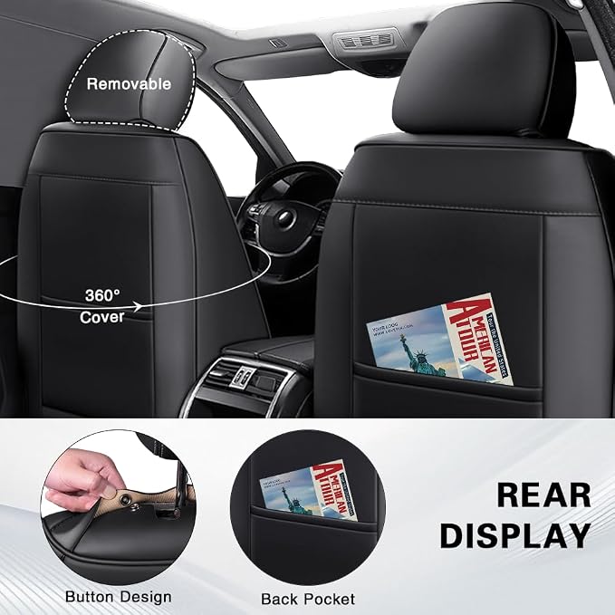 Seat Covers for Toyota Yaris — Full Set — Black / Gray