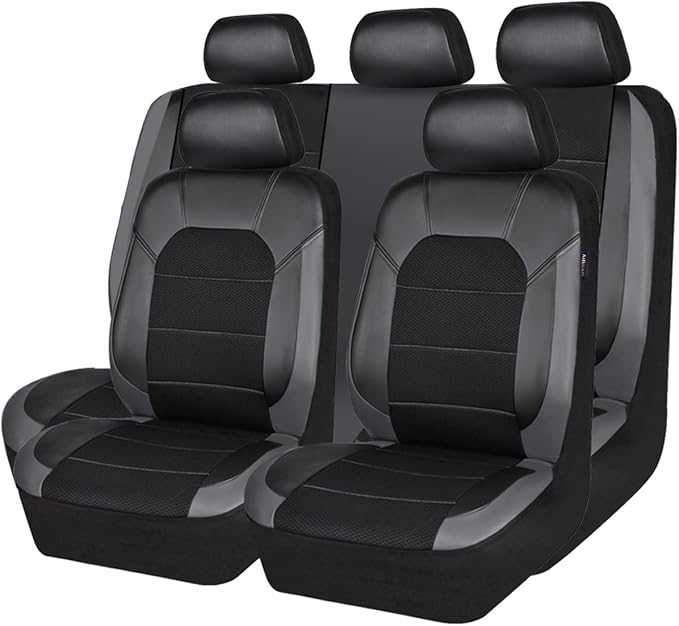 Universal Seat Covers — Full Set — Black / Gray