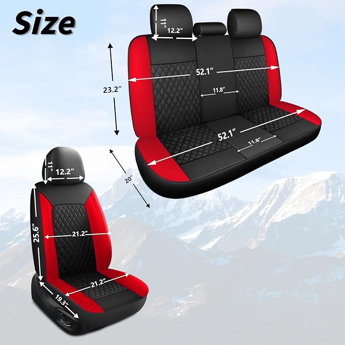 Universal Faux Leather Seat Covers — Full Set