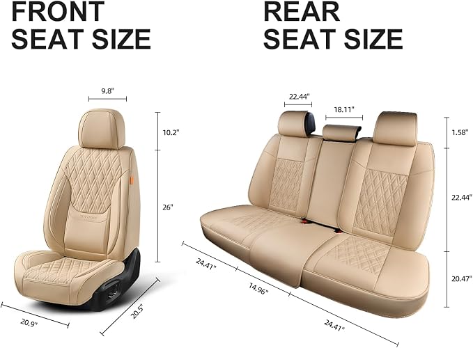 Universal Seat Covers — Full Set — Beige