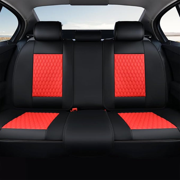 Universal Seat Covers โ Rear Seat โ Black / Red