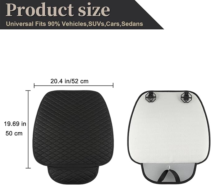 Universal Fabric Seat Covers — Front Seat — Black