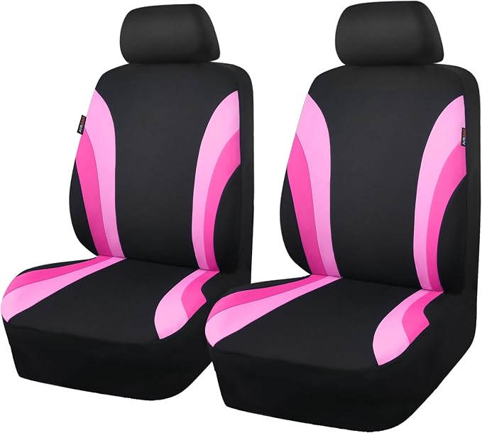 Universal Seat Covers — Front Seat — Pink / Black
