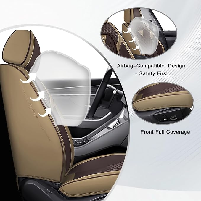 Seat Covers for Toyota 4Runner — Front Seat — Brown / Beige
