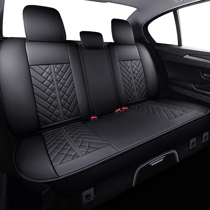 Faux Leather Seat Covers for Toyota Tacoma — Rear Seat — Black