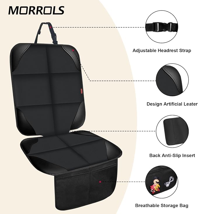 Child Car Seat Protector — Black