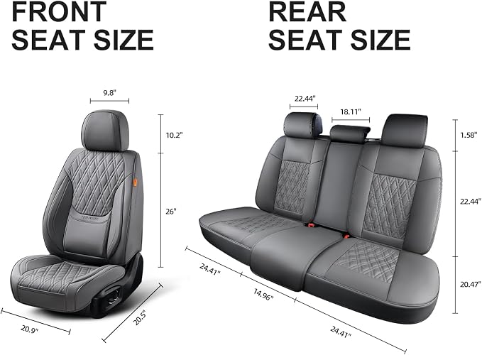 Universal Seat Covers — Full Set — Gray