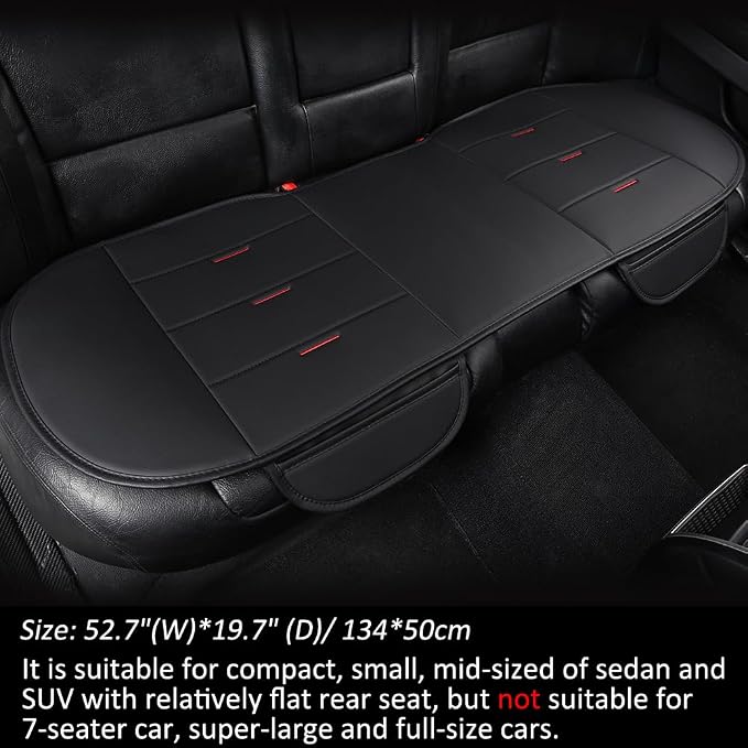 Universal Faux Leather Seat Covers — Front Seat — Black