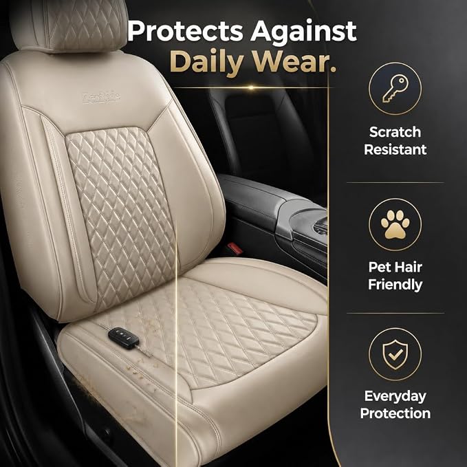 Universal Seat Covers — Front Seat — Beige