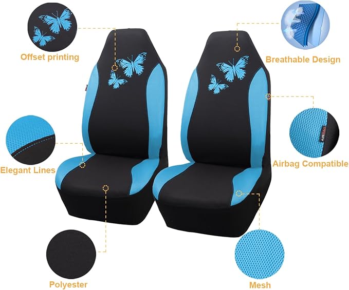 Universal Seat Covers — Front Seat — Blue