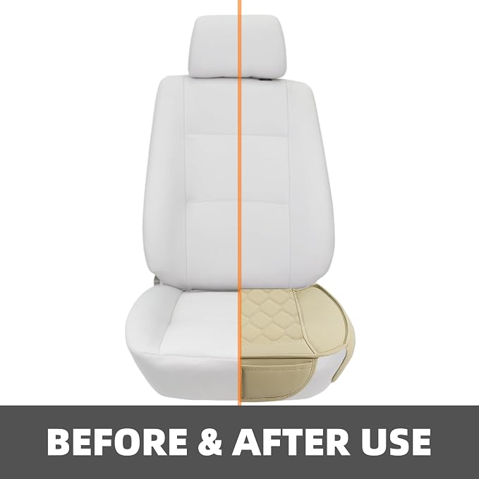 Faux Leather Car Seat Covers — Beige