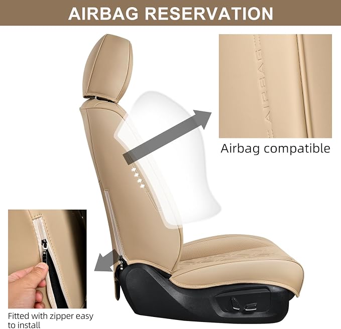 Universal Seat Covers — Full Set — Beige