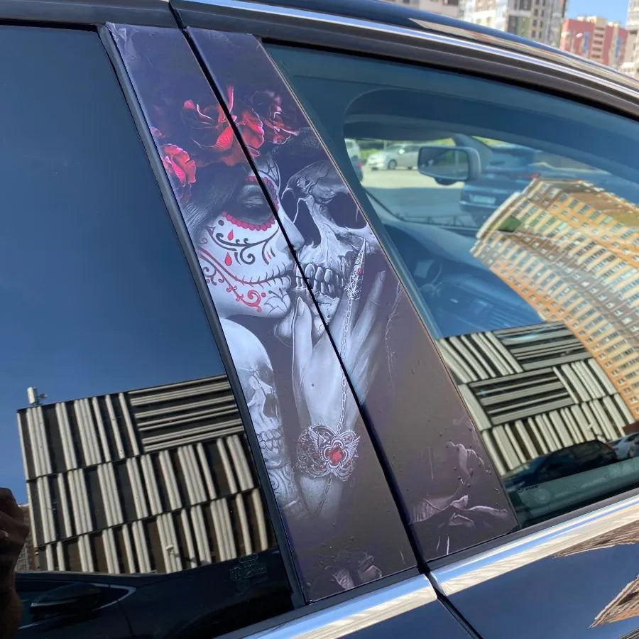 2Pcs Santa Muerte Door Post Stickers 7089552592