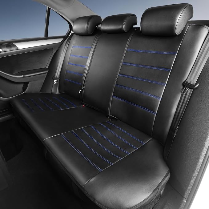 Universal Faux Leather Seat Covers — Full Set — Blue