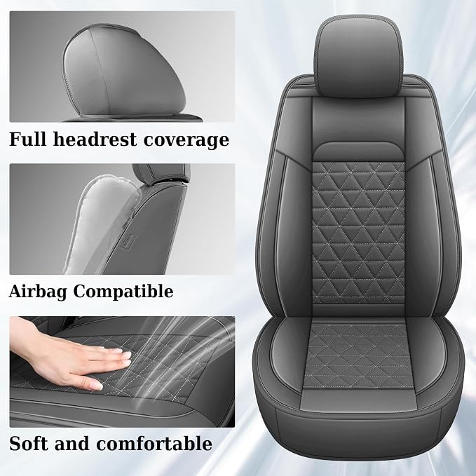 Seat Covers for Multiple Vehicles — Full Set — Gray