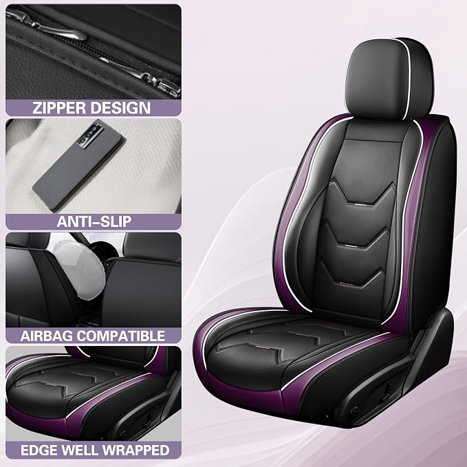 Universal Seat Covers — Full Set — Purple