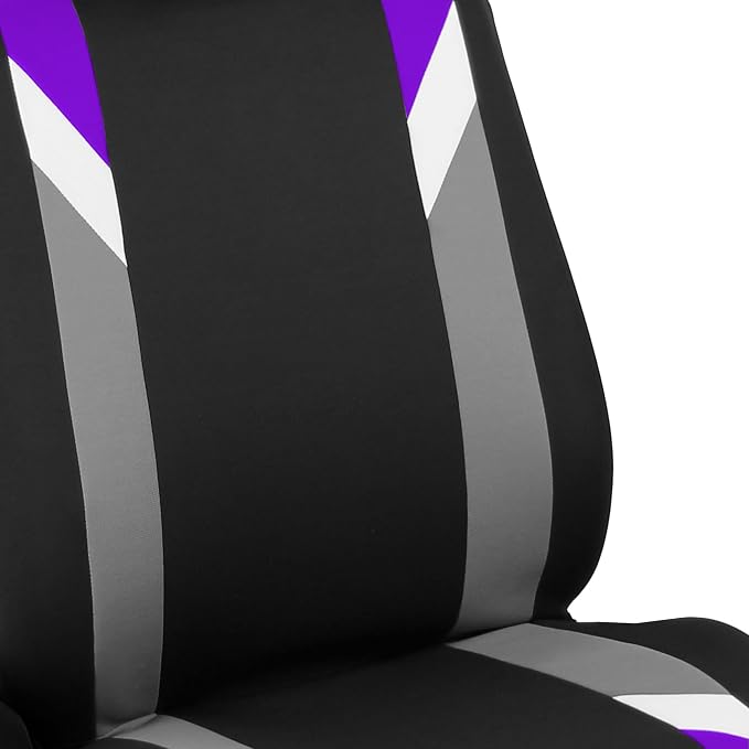 Universal Fabric Seat Covers — Front Seat — Purple