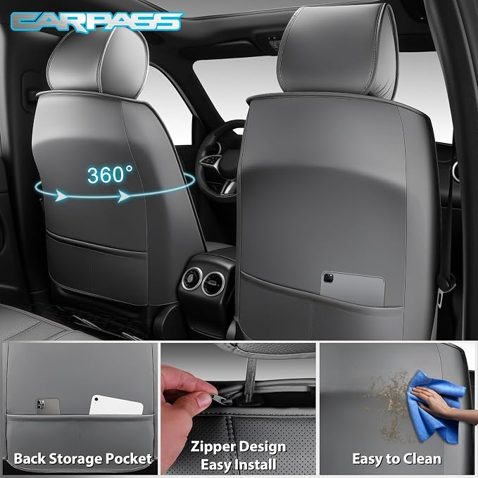 Universal Seat Covers — Full Set — Gray