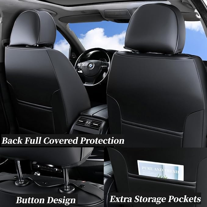 Universal Seat Covers — Full Set — Black