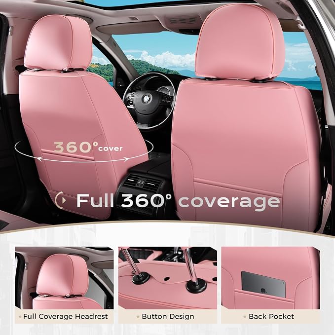 Universal Faux Leather Seat Covers — Full Set