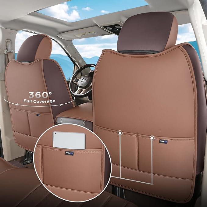 Seat Covers for Multiple Vehicles — Front Seat — Brown