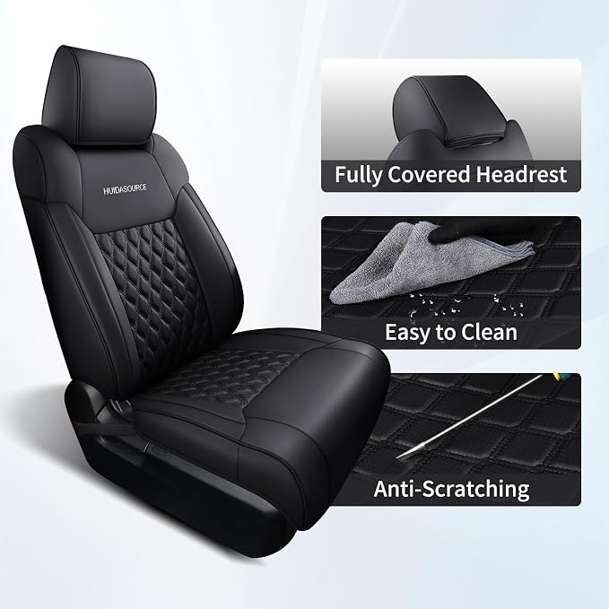 Seat Covers for Multiple Vehicles — Full Set — Black