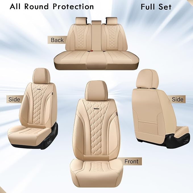 Universal Seat Covers — Full Set — Beige