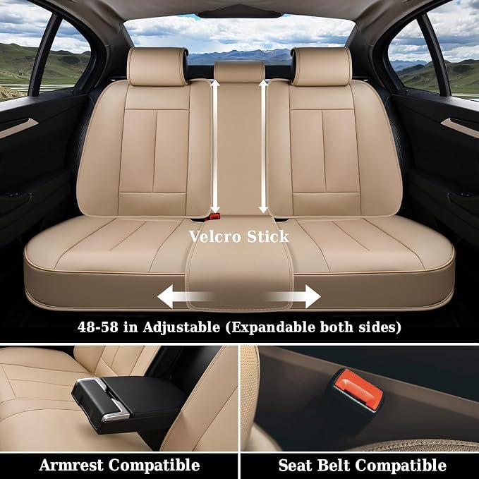 Universal Seat Covers — Full Set — Beige