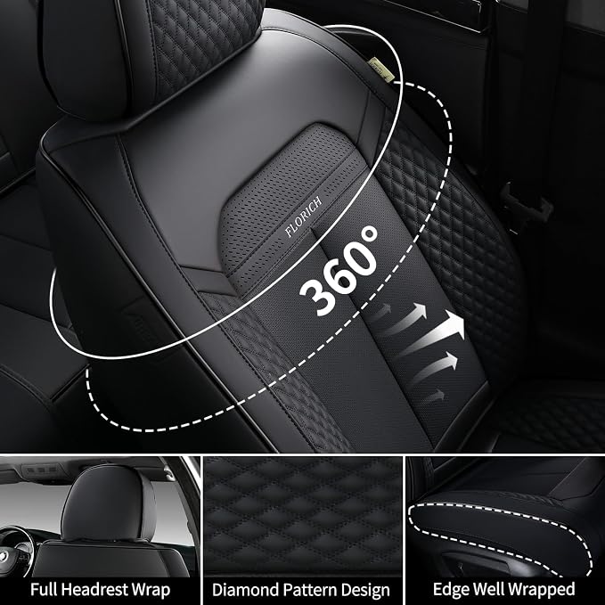 Car Seat Covers — Front Seat — Black