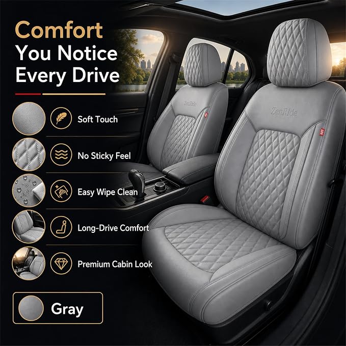 Universal Seat Covers — Full Set — Gray