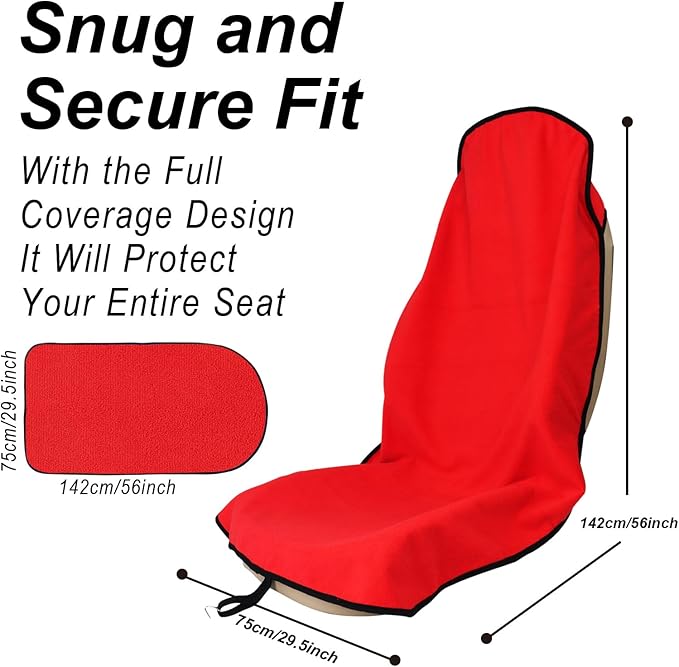 Car Seat Covers — Front Seat — Red