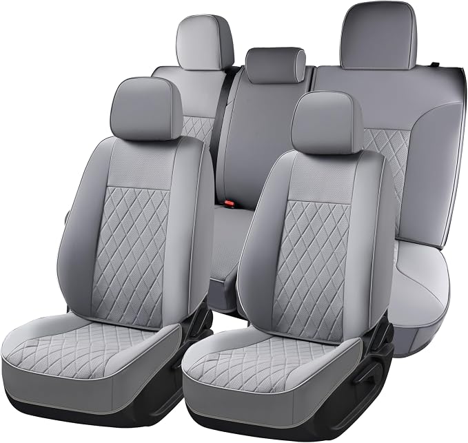 Faux Leather Seat Covers for Toyota Tacoma — Full Set — Gray